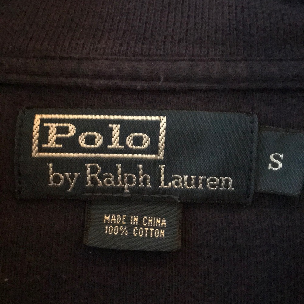 Polo by Ralph Lauren Navy 1/4 Zip Sweater - Picture 4 of 9